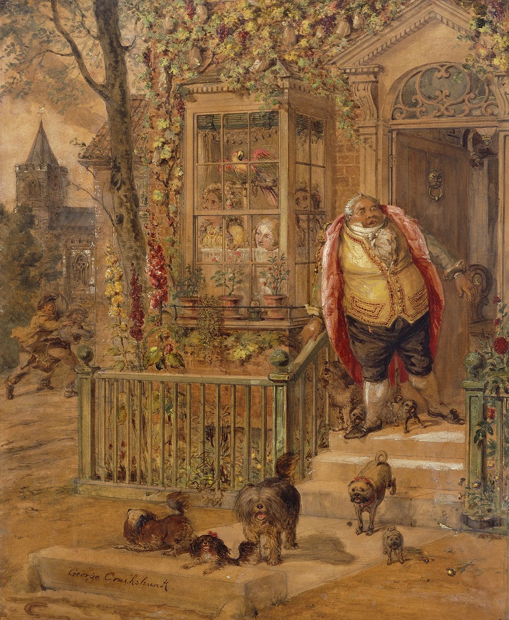 A szökött kopogás, alkotó: George Cruikshank