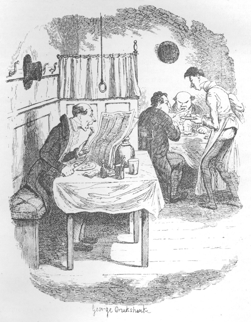 A magas, vékony, sápadt ember, 1900 alkotó: George Cruikshank