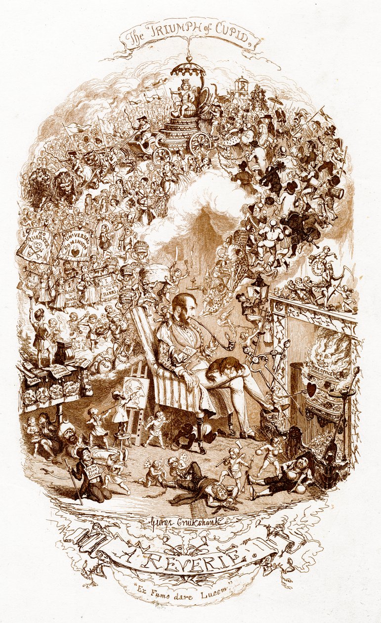 Ámor diadala, 19. század. alkotó: George Cruikshank
