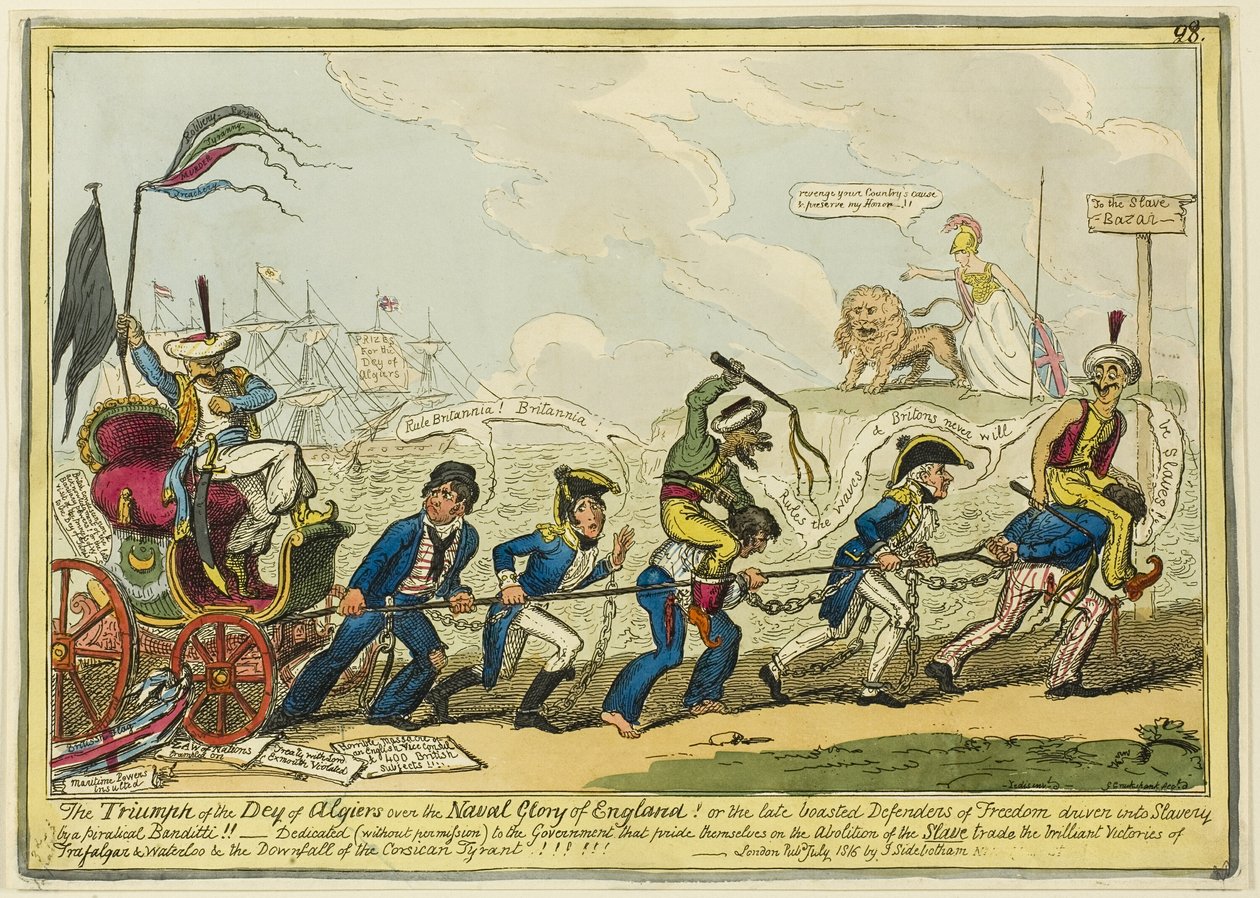 Az algíri dej diadala Anglia tengeri dicsősége felett!!! alkotó: George Cruikshank
