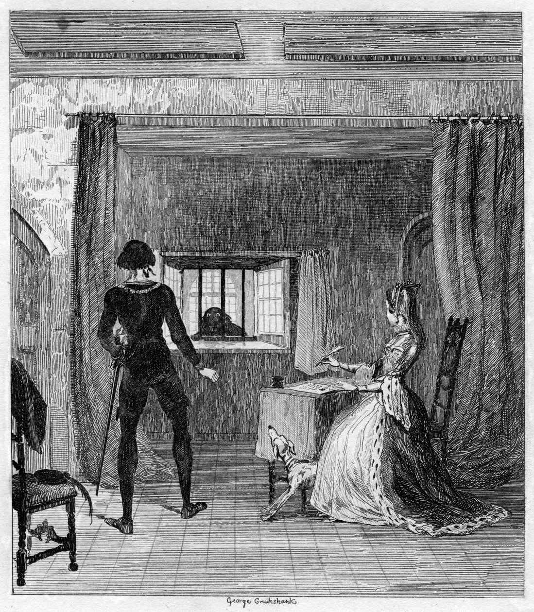 A halálos ítélet, 1840 alkotó: George Cruikshank