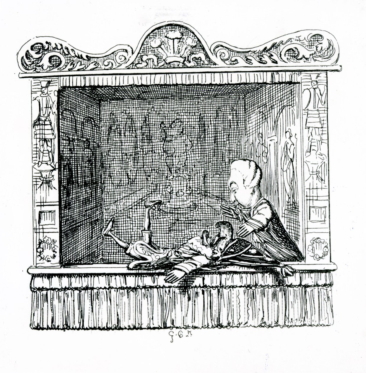 Az orvos Punch úrral alkotó: George Cruikshank
