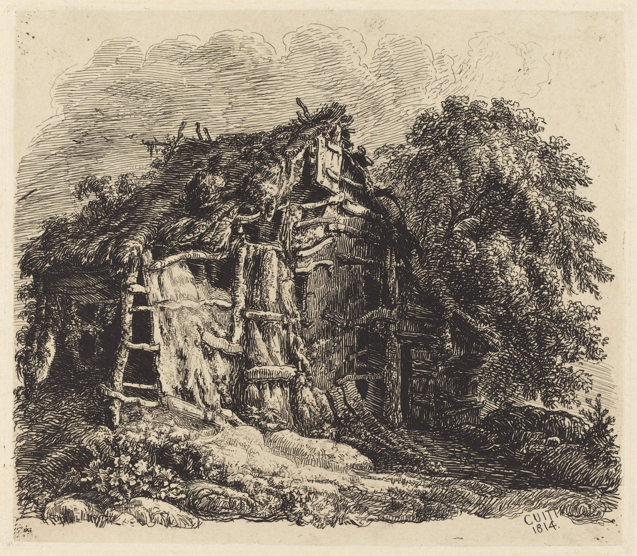 Walesi Hovel Machynllaethben alkotó: George Cuitt the Younger