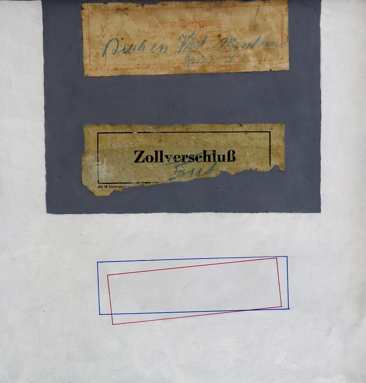 CCC (vámkezelési kollázs) (vegyes média) alkotó: George Dannatt