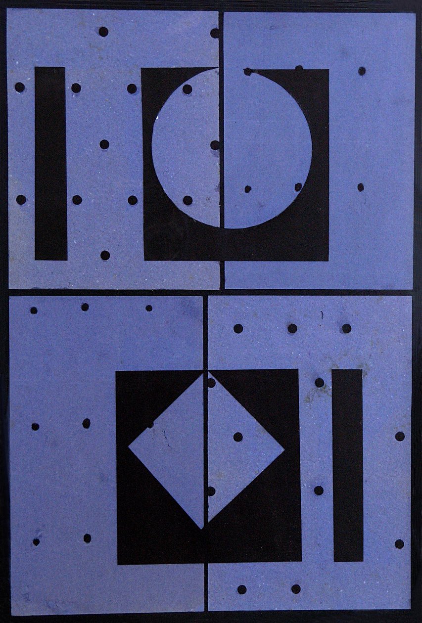 Kollázs, Blue Mercato, 2004 (kártya és papír) alkotó: George Dannatt