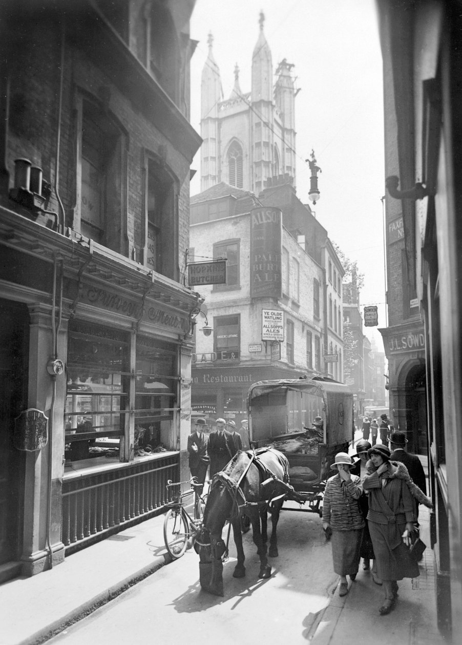 Bow Lane délre néz, City of London, 1930 alkotó: George Davison Reid