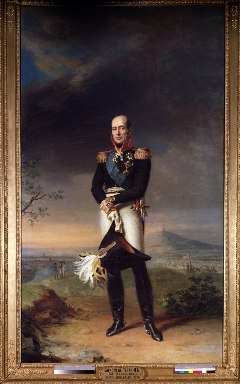 ""Mihail (Michel) Bogdanovics Barclay de Tolly (Barclay-de-Tolly) (1761-1818) marsall portréja (Mihail (Michel) Bogdanovics gróf tábornagy portréja (1761-1818) George Dawe festménye1-18298 1829 Méretek 361x258 cm Múzeum l alkotó: George Dawe