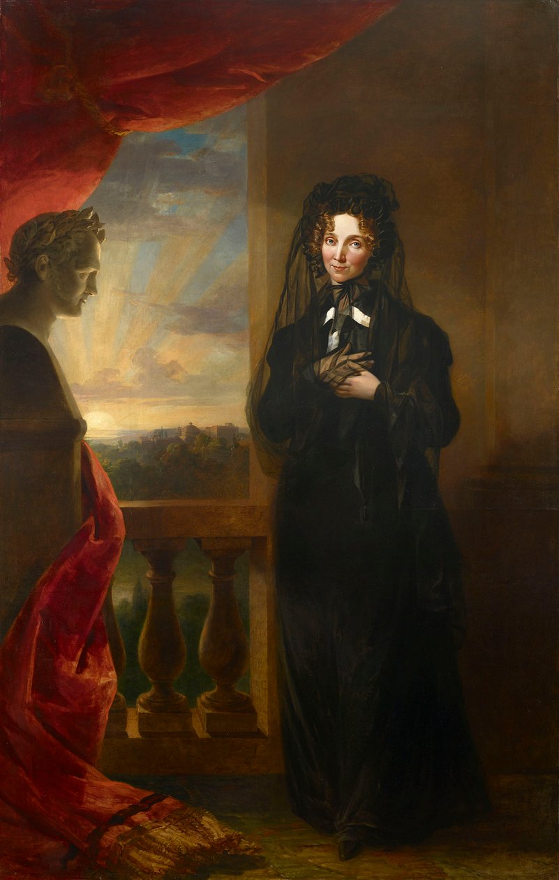 Erzsébet Alekszejevna császárné portréja 1779-1826 gyászruhában, 1825 után. alkotó: George Dawe