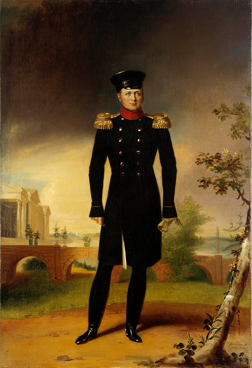 I. Sándor orosz cár (1777-1825) (Nagy) portréja George Dawe (1781-1829) szentpétervári tiszti jelmez festményén. Ermitázs Múzeum alkotó: George Dawe