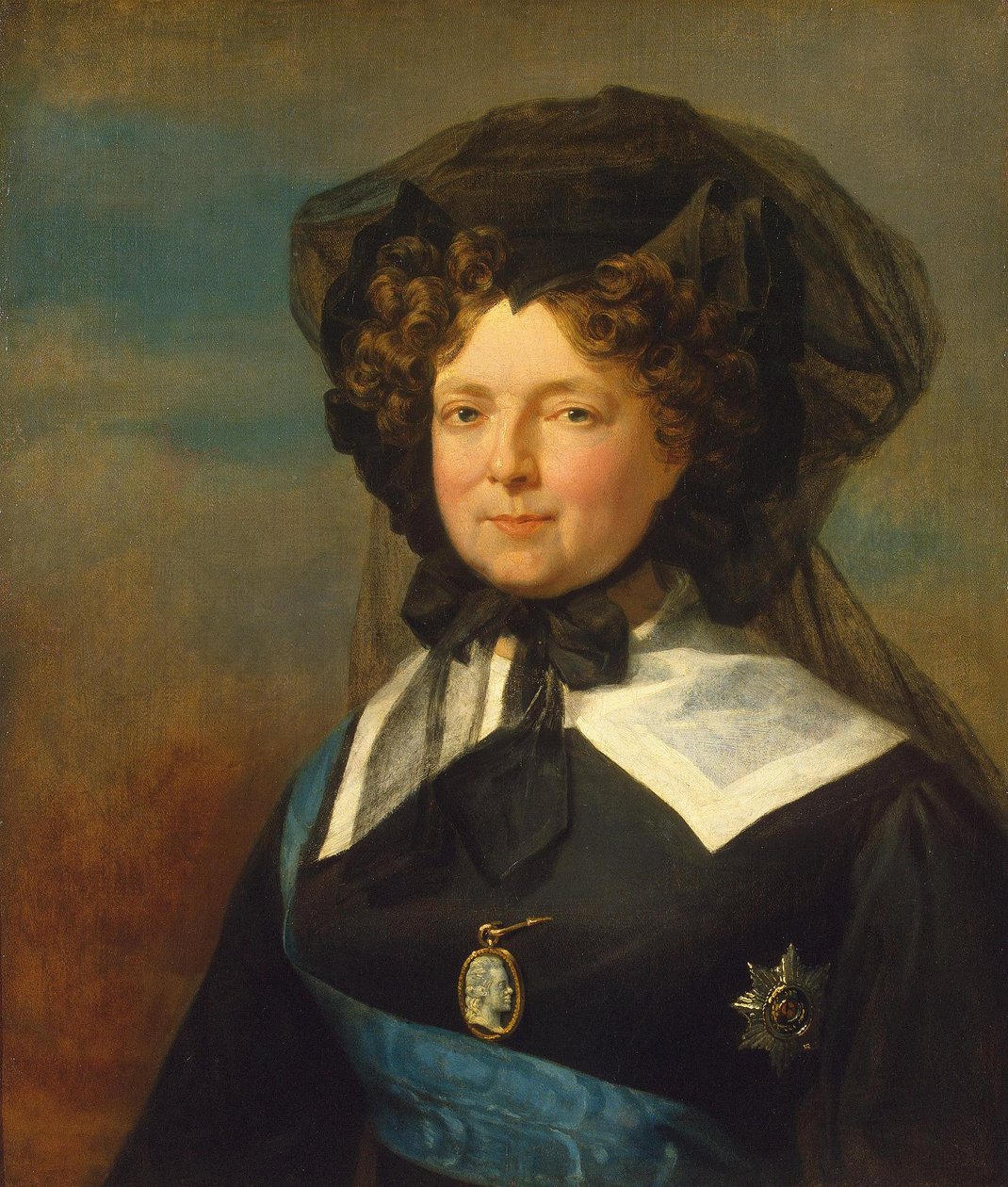 Orosz: "Maria Fjodorovna cárnő gyászoló portréja " Maria Fjodorovna cárnő gyászoló portréja alkotó: George Dawe