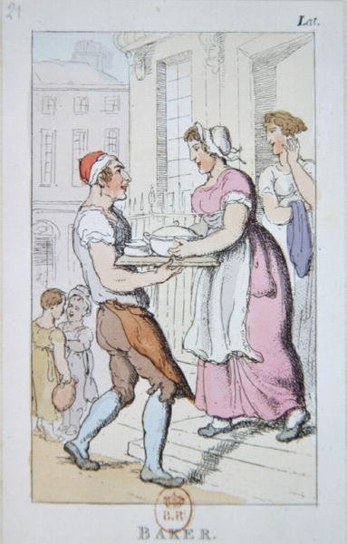 A Baker (színes metszet) alkotó: George Derville Rowlandson