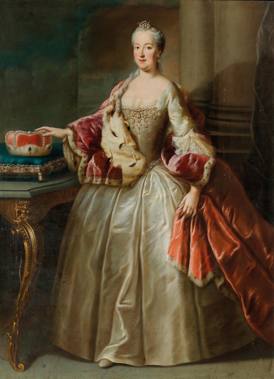 Pfalz-Sulzbach Mária Anna bajor hercegnő 1722-1790 portréja. alkotó: George Desmarées