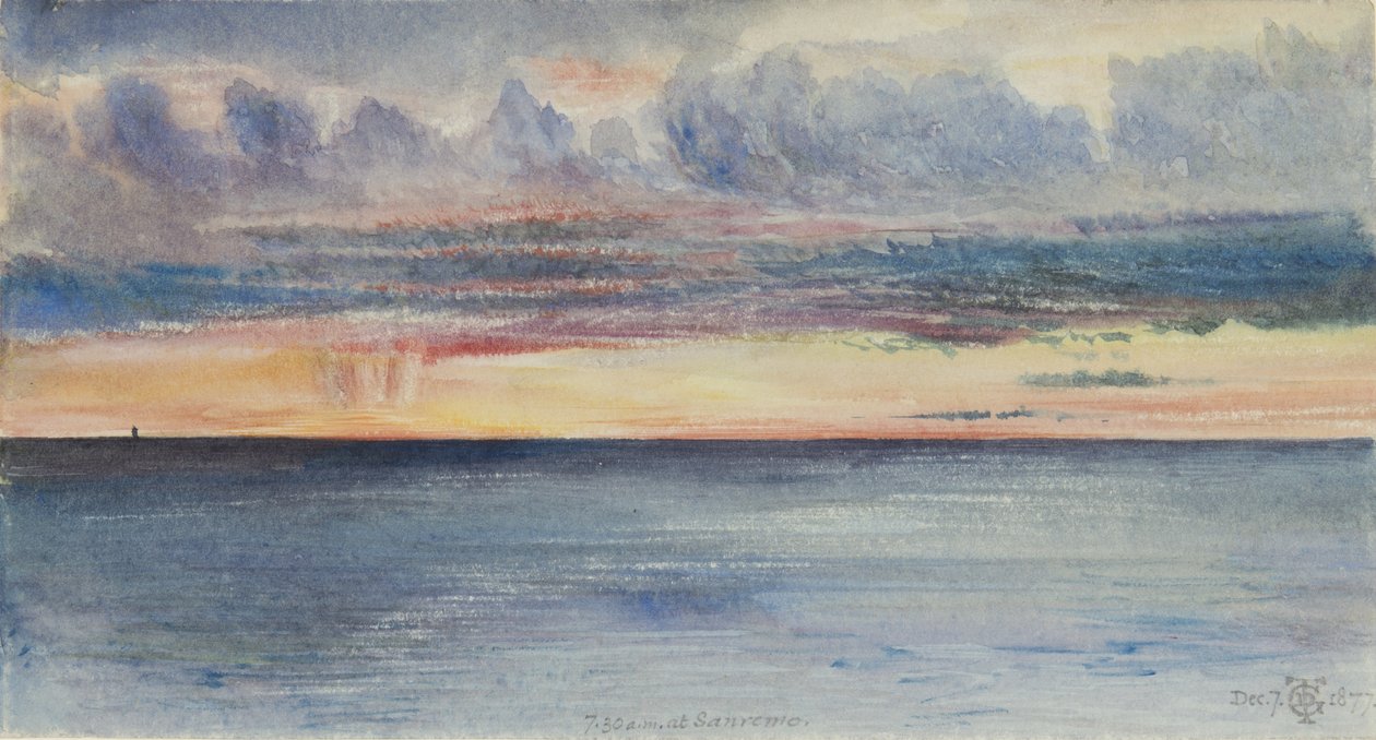 San Remo: napkelte, 1877. december 7., reggel 7.30 alkotó: George Douglas Tinling