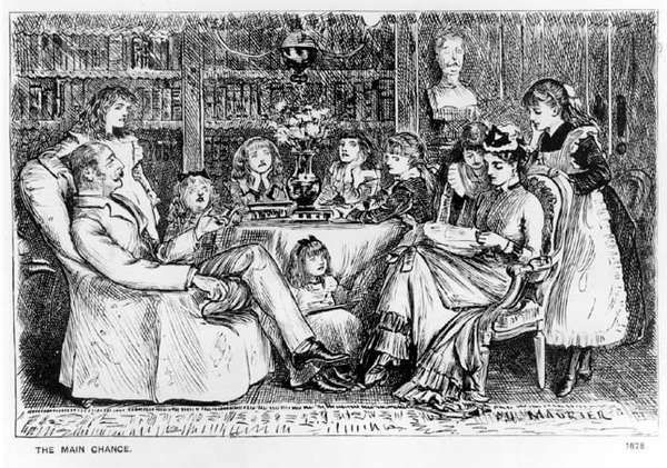 A fő esély, illusztráció a Punchból, 1878 alkotó: George du Maurier