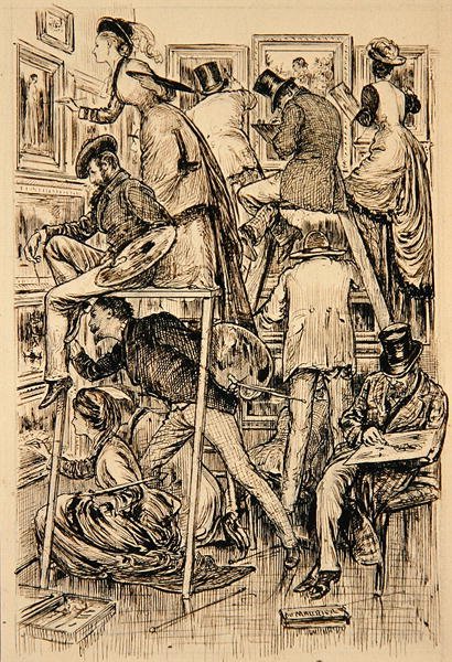 Varnishing Day at the Royal Academy alkotó: George du Maurier
