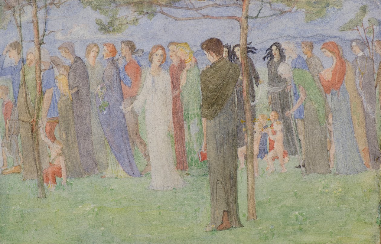 Egy körmenet, 1898 körül (akvarell) alkotó: George Dutch Davidson