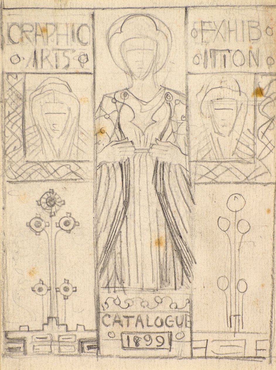 Design for Dundee Graphic Arts Association katalógusborítója [ceruza] alkotó: George Dutch Davidson