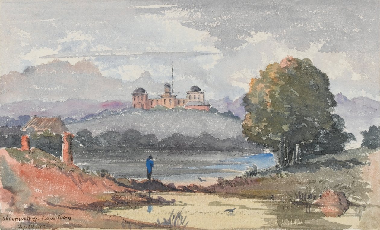 Obszervatórium, Fokváros. Sir J Maclear rezidenciája, 1859-62 körül (akvarell) alkotó: George E.L.S. Sanford