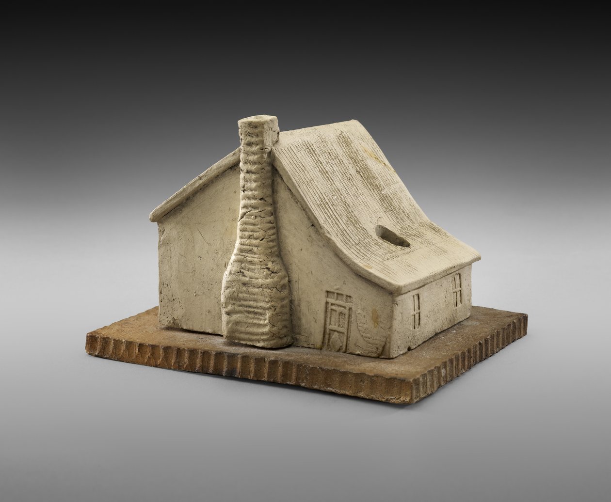Log Cabin Inkwell, c. 1900 (cserép) alkotó: George E. Ohr