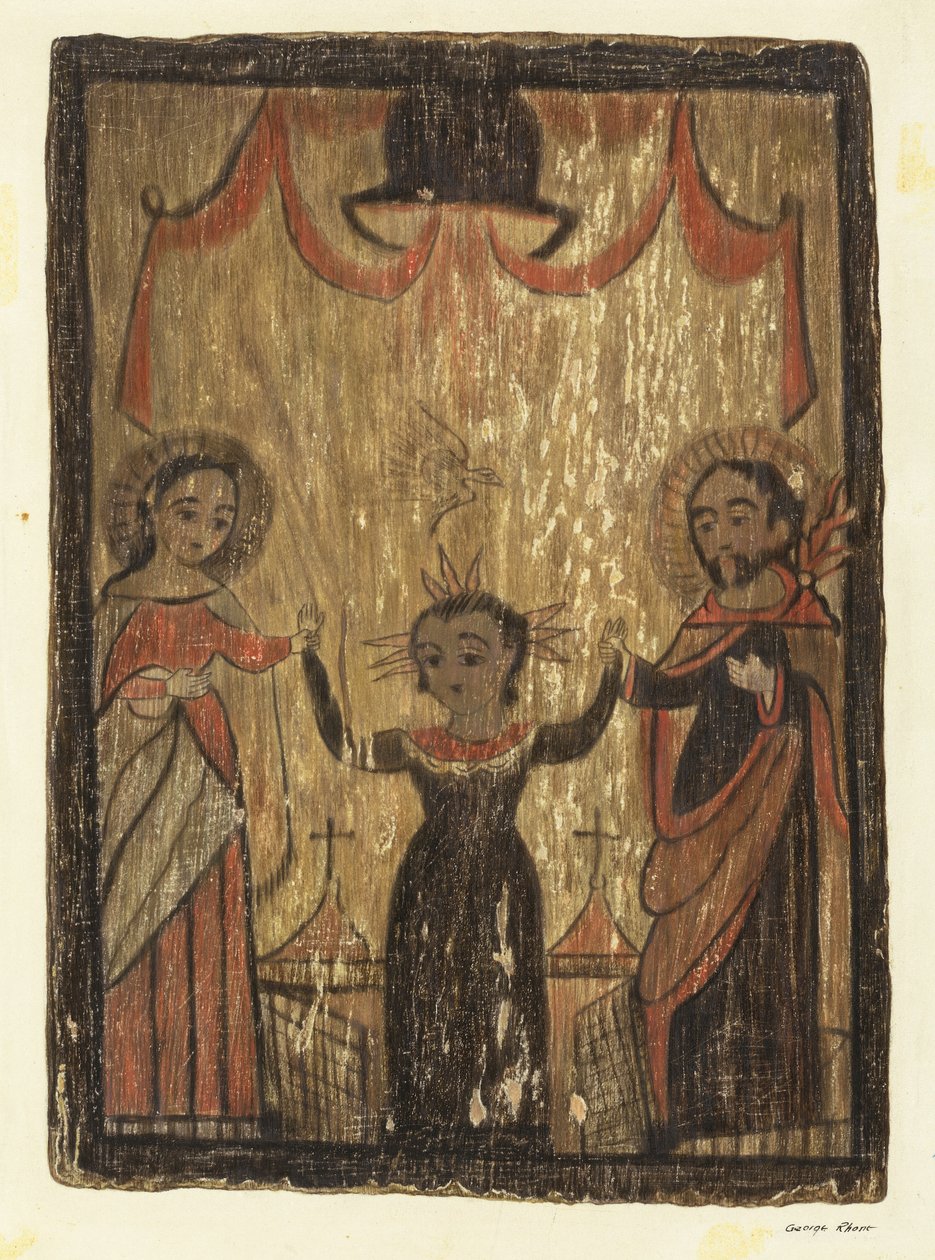 Retablo - A Szent Család, c. 1938. alkotó: George E. Rhone
