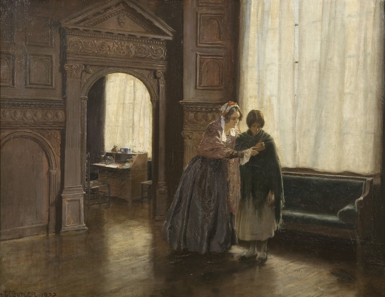 Mrs. Mary Carpenter és első református lánya, Annie Woolham a Red Lodge-ban, október 10-én alkotó: George Edmund Butler