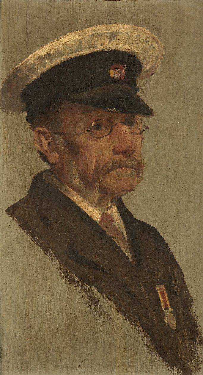 T. S. Brooks portréja, R.M.L.I., c. 1920 (olaj a panelen) alkotó: George Edmund Butler
