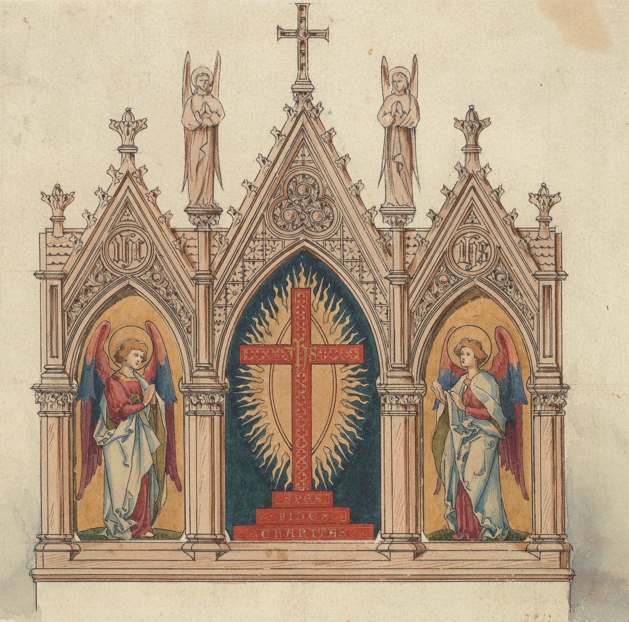 Jones és Willis, fém- és famunkások, valamint birminghami és londoni templombútor-gyártók számára készült tervek alkotó: George Edmund Street