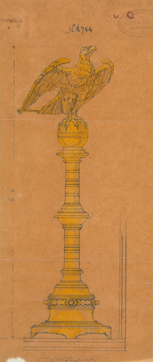 Jones és Willis, fém- és famunkások, valamint birminghami és londoni templombútor-gyártók számára készült tervek alkotó: George Edmund Street