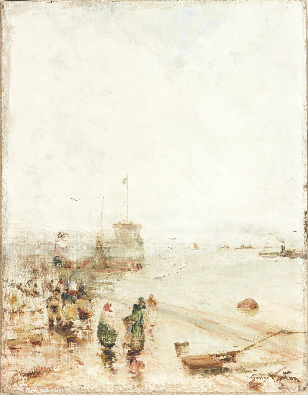 North Shields Fish Quay (olaj, vászon) alkotó: George Edward Horton