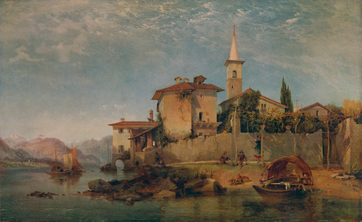 Olasz tójelenet, 1853, 1935 alkotó: George Edwards Hering