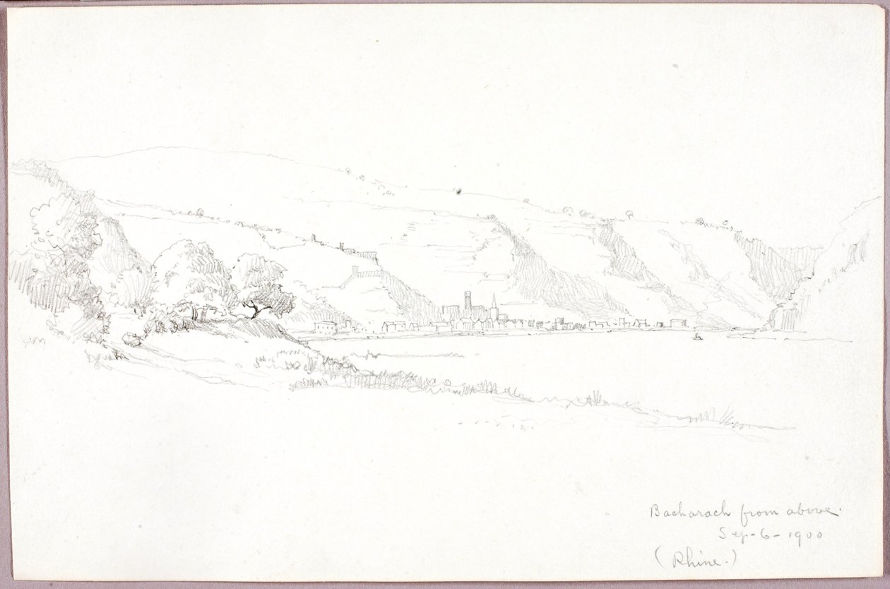 Bacharach felülről (Rajna) alkotó: George Elbert Burr