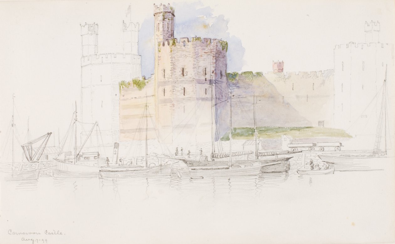 Caernarvon kastély, 1899. alkotó: George Elbert Burr