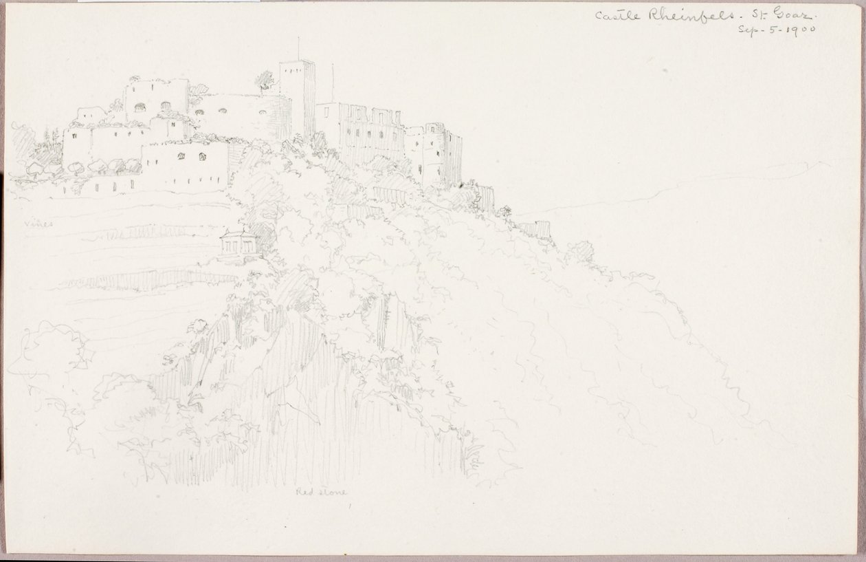 Rheinfels kastély, St. Goar alkotó: George Elbert Burr