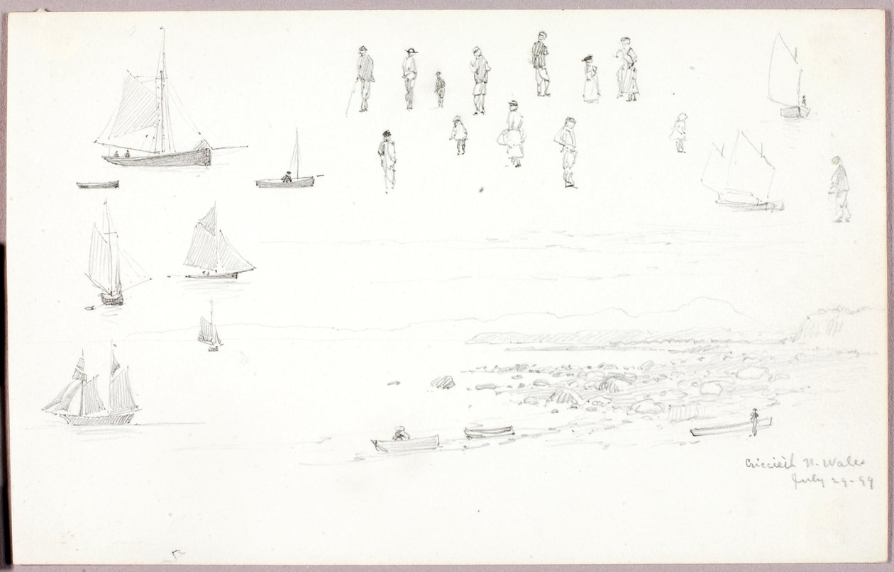 Criccieth, Észak-Wales alkotó: George Elbert Burr