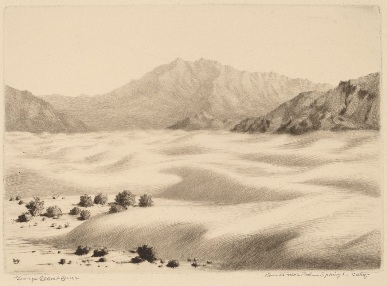 Dűnék Palm Springs közelében, Kaliforniában (2. sz.) alkotó: George Elbert Burr