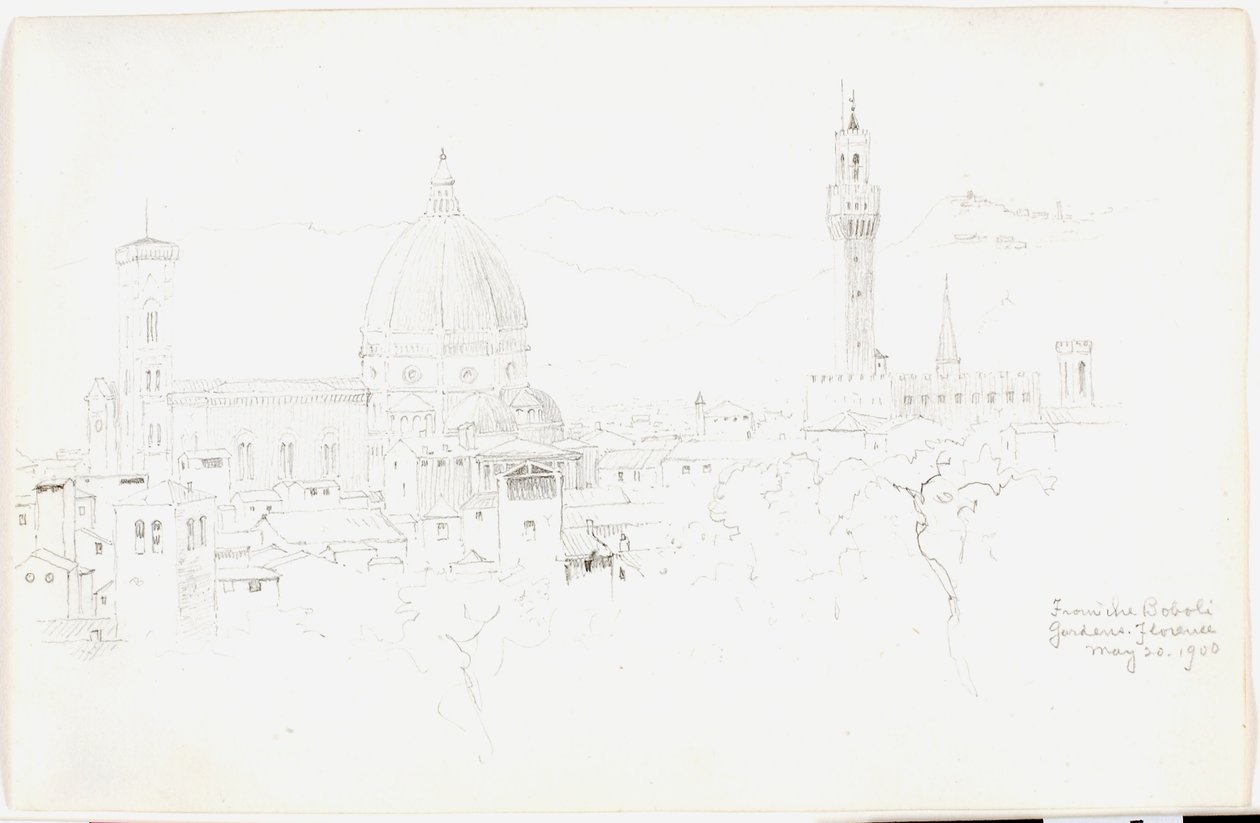 A Boboli kertekből, Firenze alkotó: George Elbert Burr