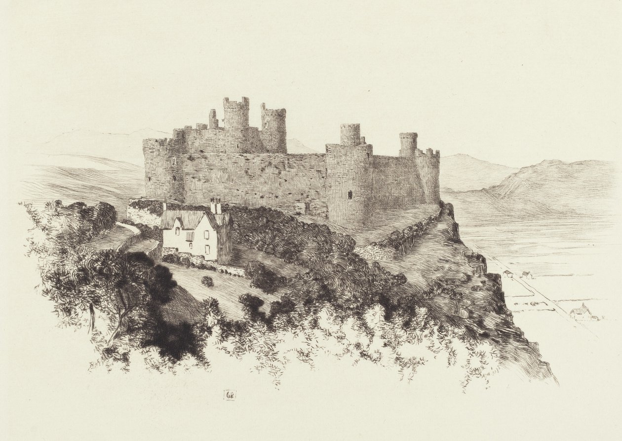 Harlech kastély, Wales alkotó: George Elbert Burr