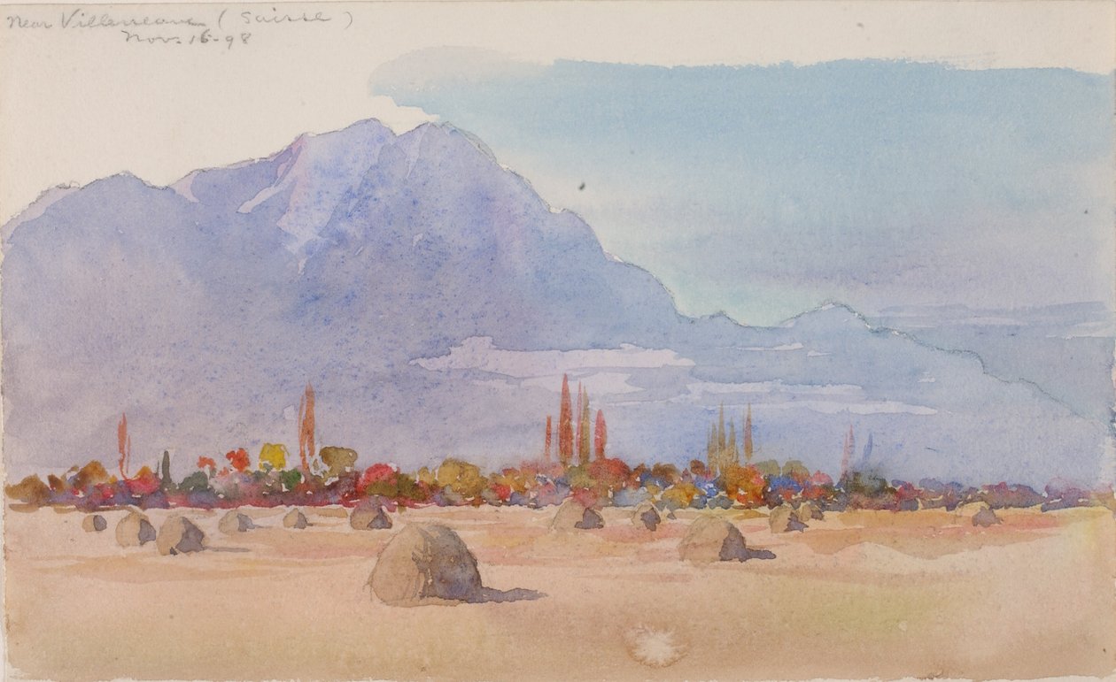 Villeneuve közelében, Svájc alkotó: George Elbert Burr