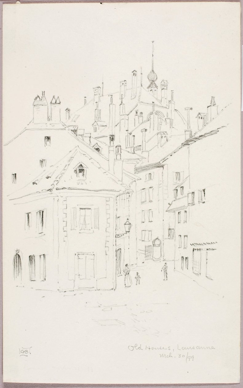 Régi házak, Lausanne alkotó: George Elbert Burr