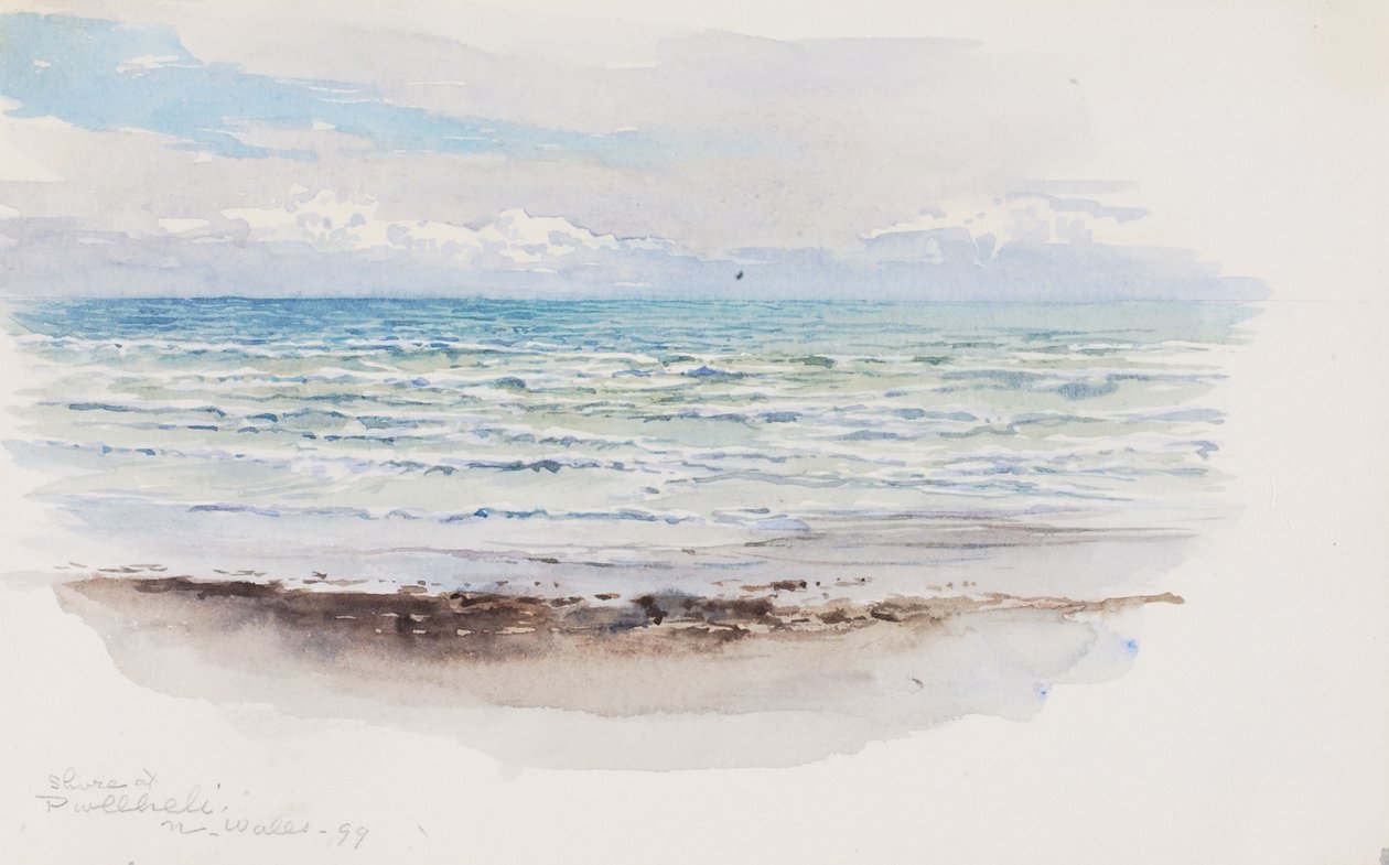 Shore at Pwllheli, N. Wales, 1899. alkotó: George Elbert Burr