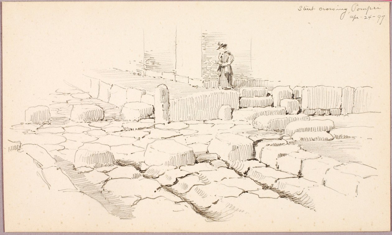 Utcai kereszteződés, Pompeji alkotó: George Elbert Burr