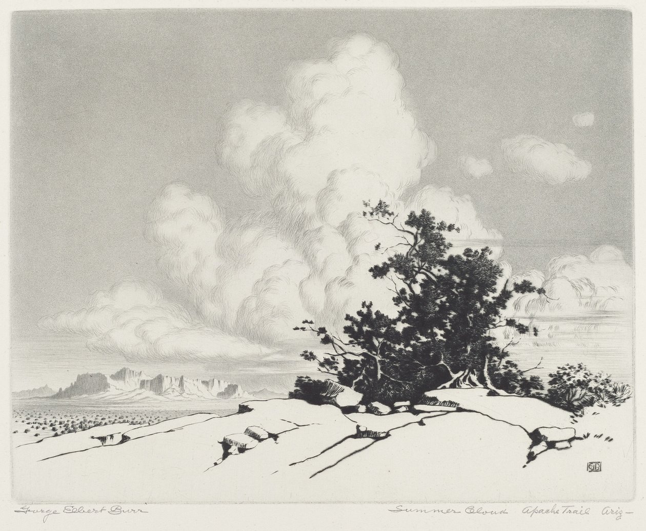Nyári felhő, Apache Trail, Arizona alkotó: George Elbert Burr