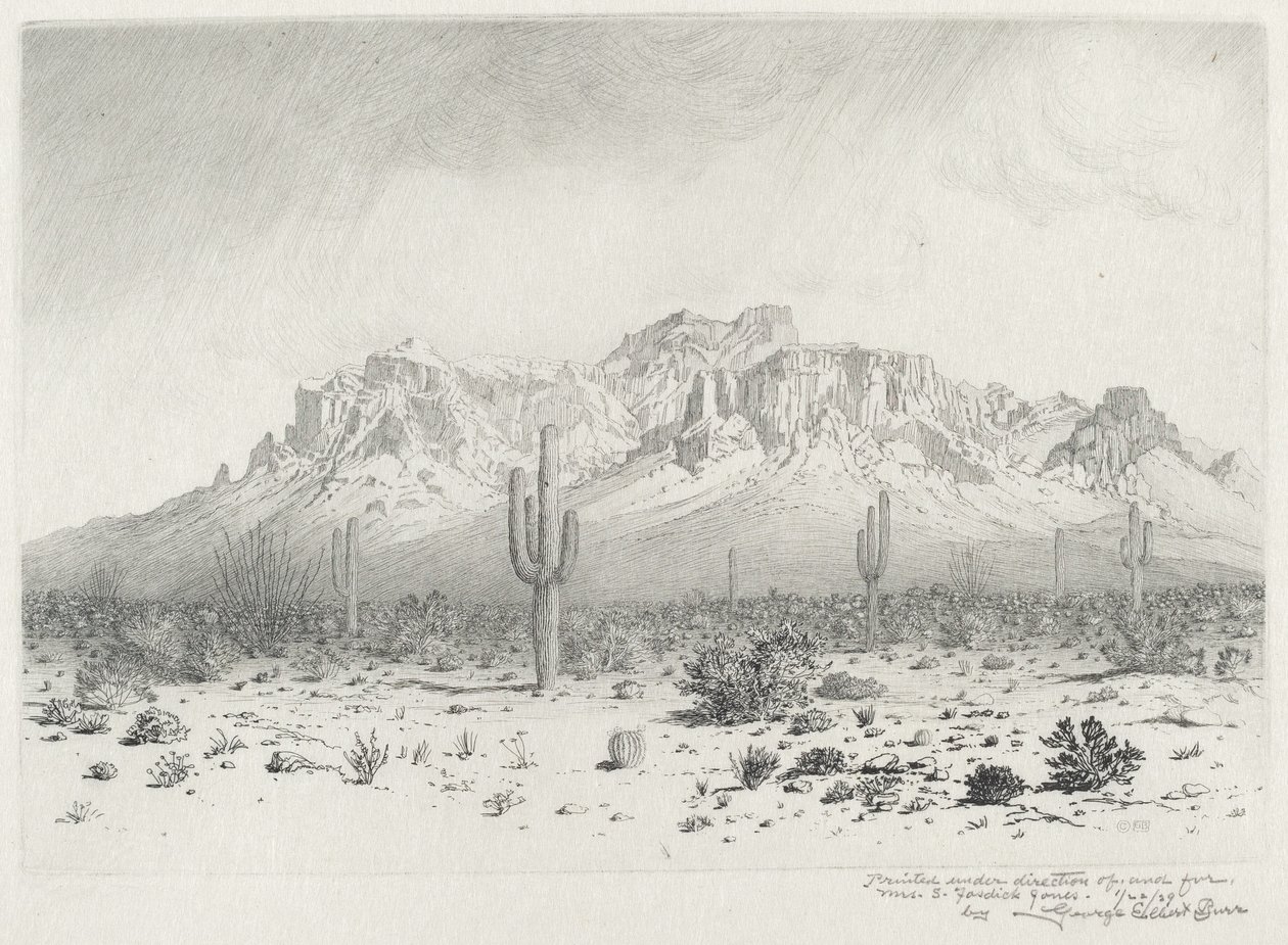 Superstition Mountain, Apache Trail, Arizona (1. sz.) alkotó: George Elbert Burr