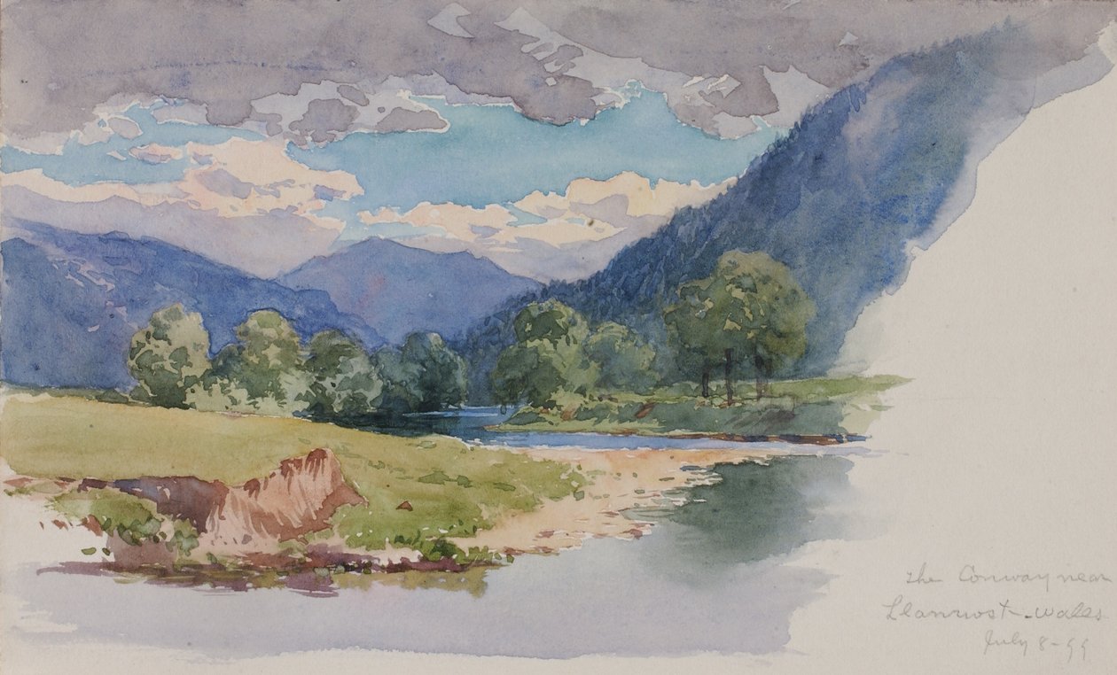 The Conway, Llanrwst mellett, Wales alkotó: George Elbert Burr