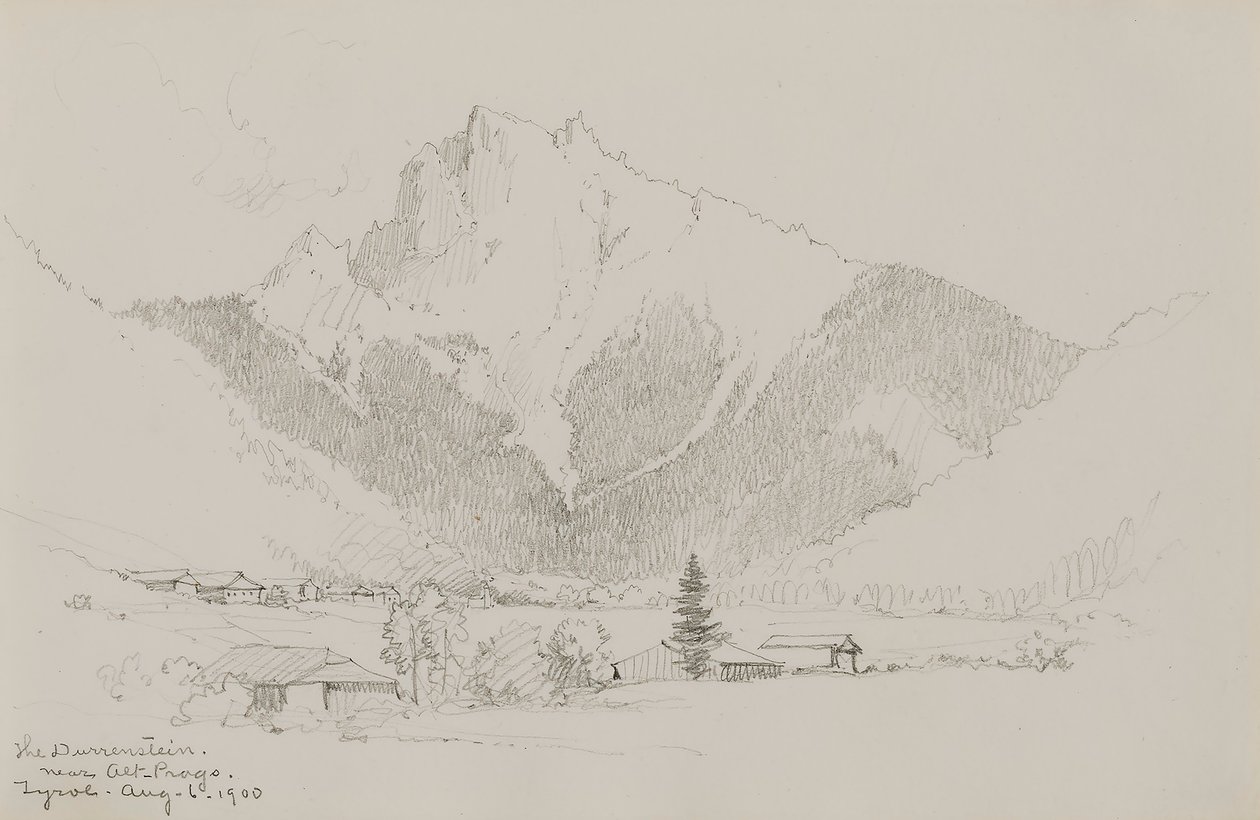 A Dürrenstein, Alt-Prags közelében, Tirolban alkotó: George Elbert Burr
