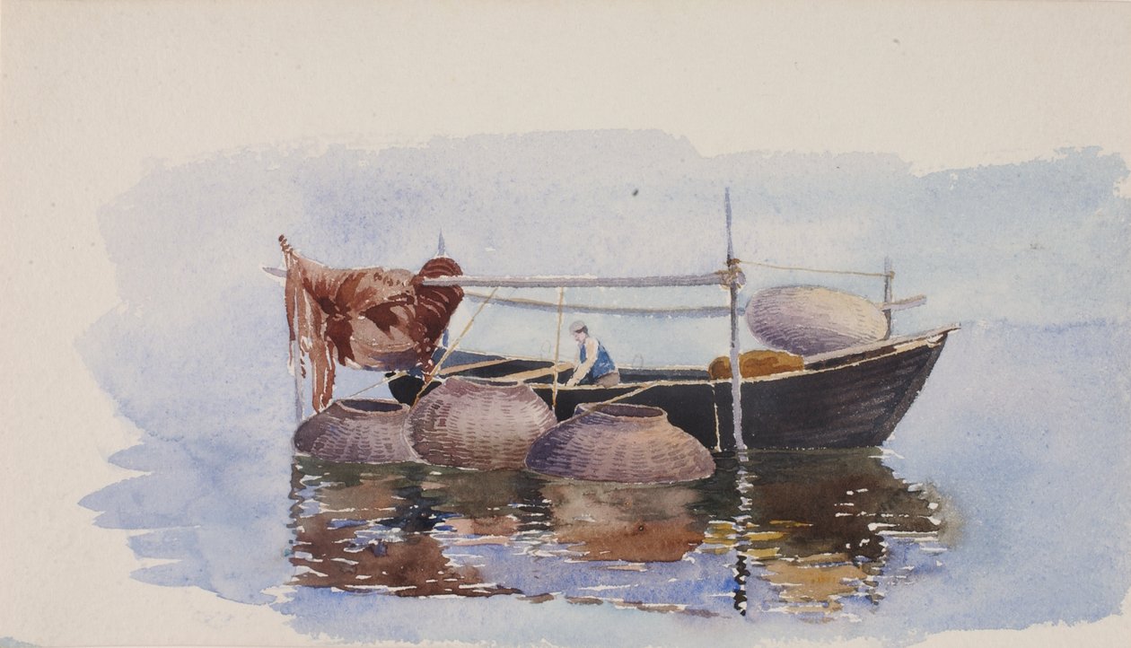 Untitled – horgászcsónak, kb. 1900. alkotó: George Elbert Burr