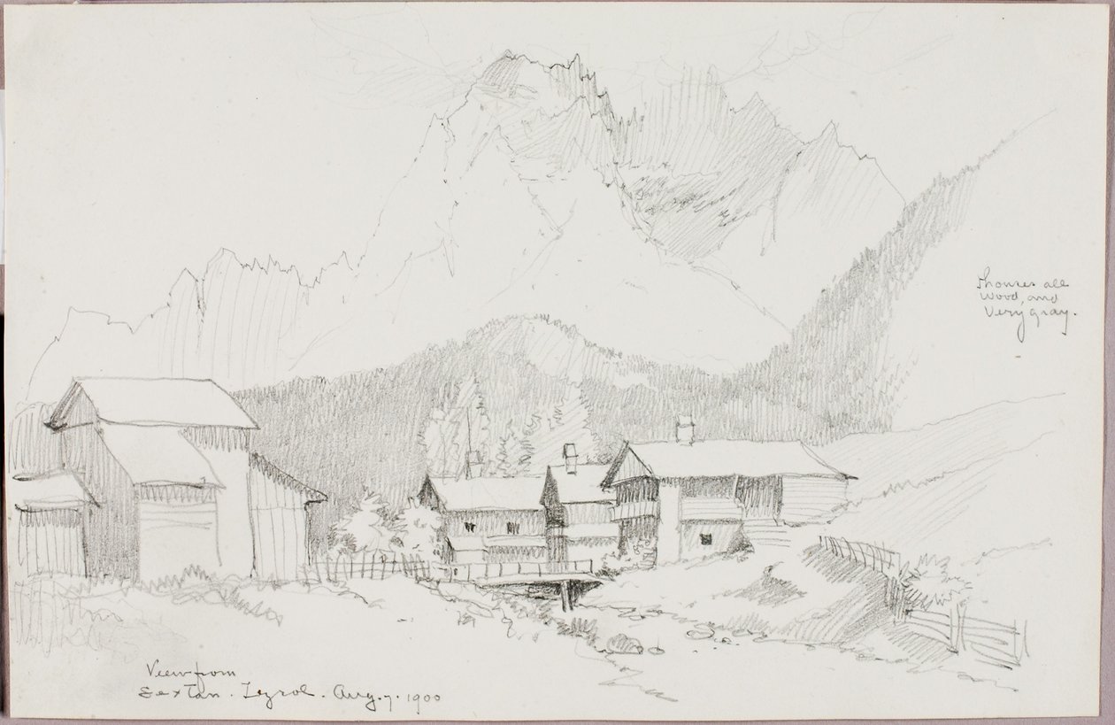 Kilátás Sextanból, Tirol alkotó: George Elbert Burr