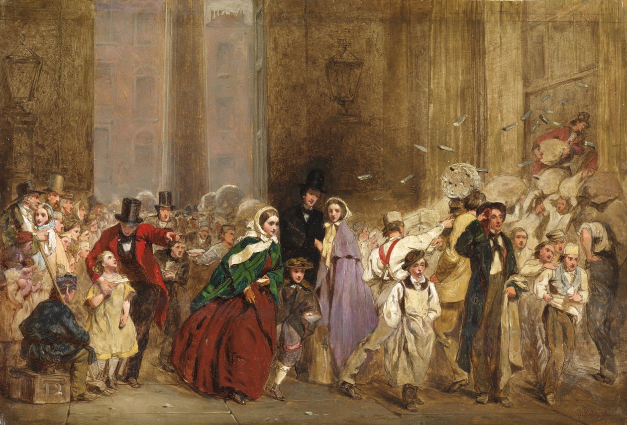 Vázlat a főpostához, egy perctől hatig, 1860 alkotó: George Elgar Hicks
