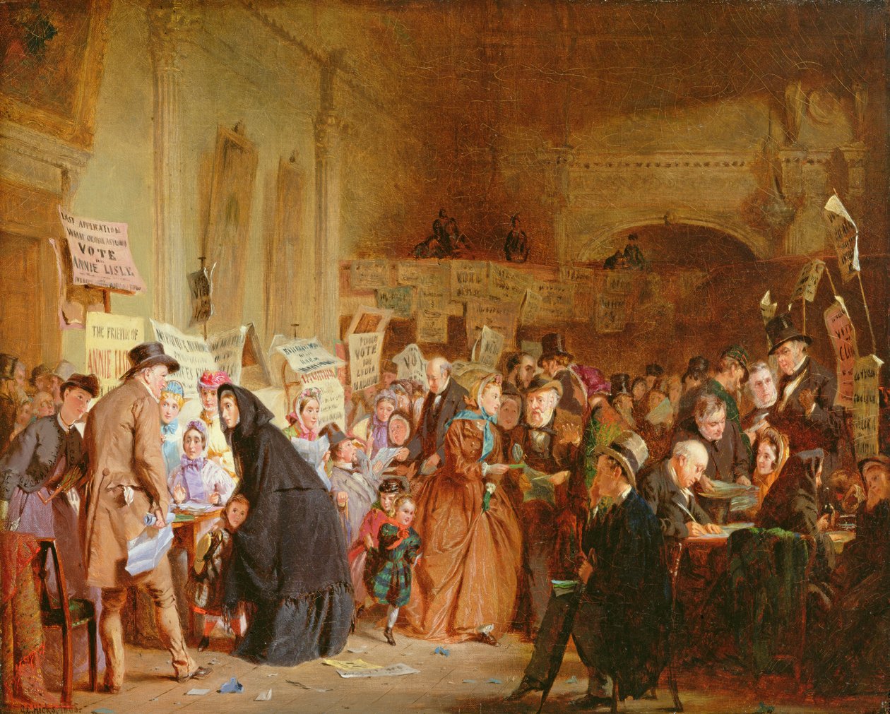 Egy árva csecsemőválasztás a London Tavernben, 1865 alkotó: George Elgar Hicks