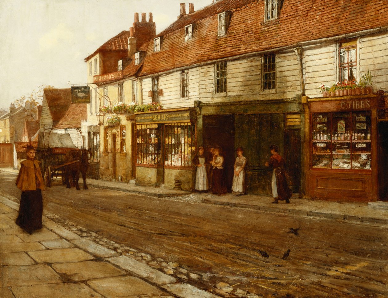 Eltham High Street – 1892, alkotó: George Elgar Hicks
